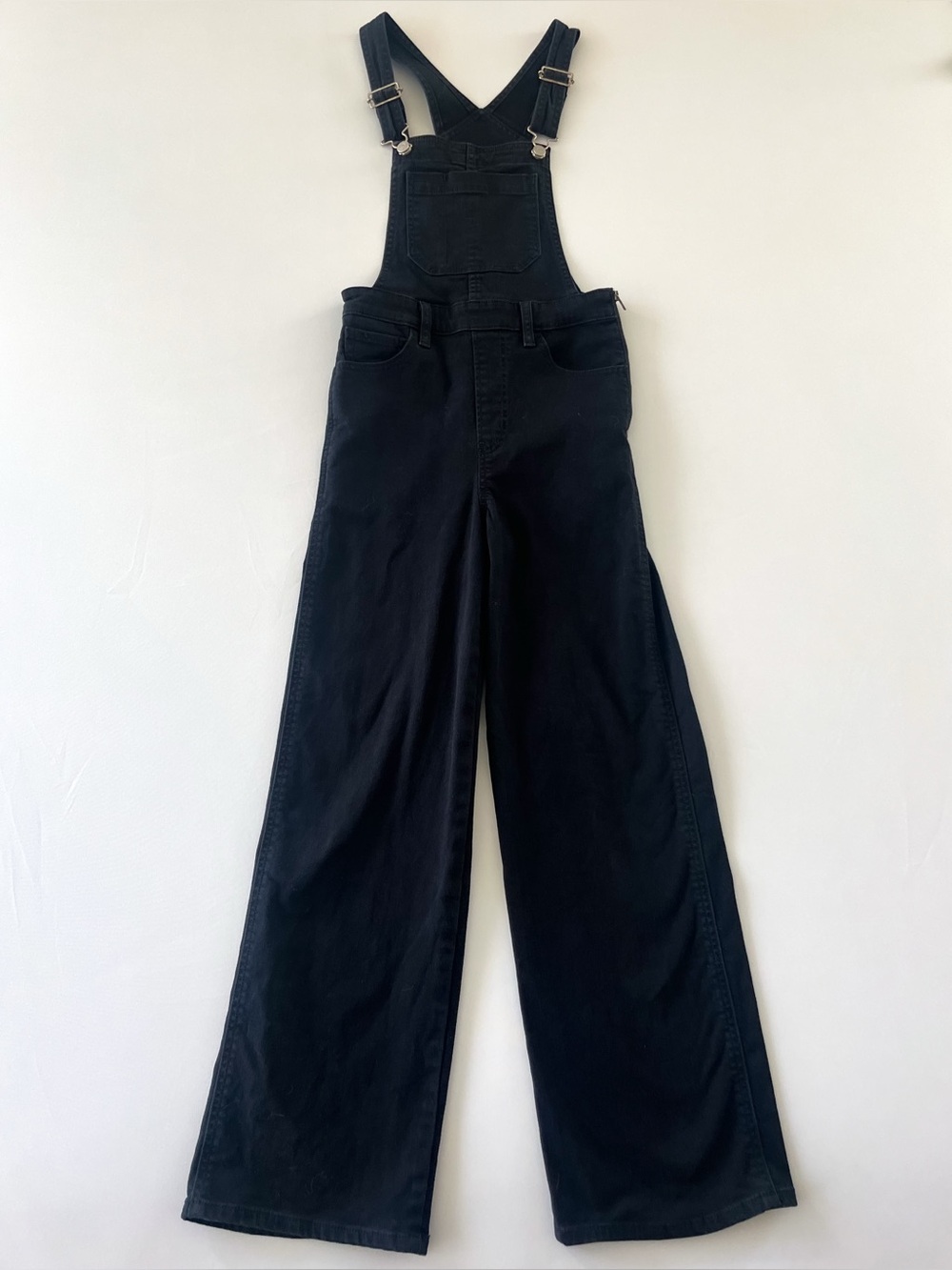 Levi’s Black Wide-Leg Denim Overalls Size 26